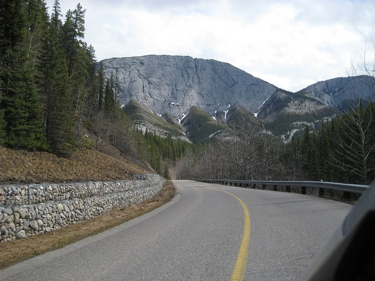 Ashlar Ridge on the Miette Hot Springs road, near the campground.