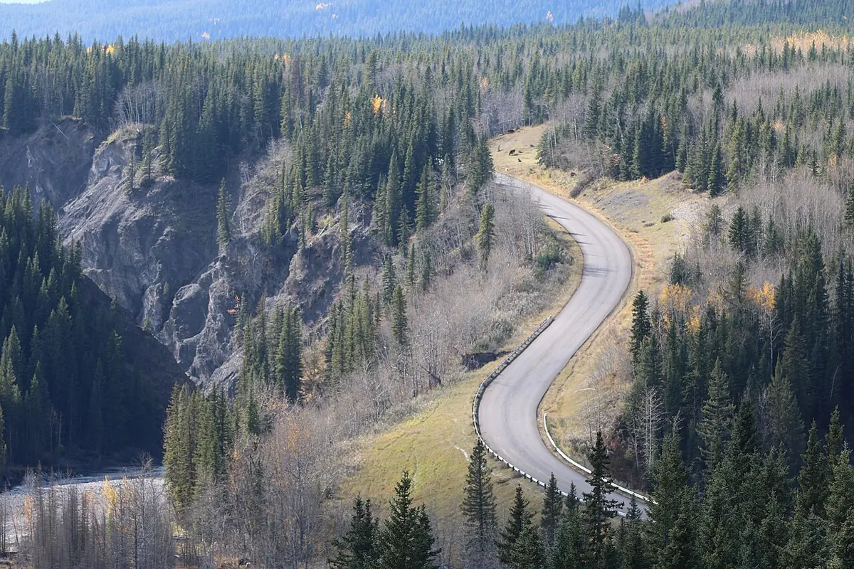 The Sheep River valley, where the campground is.