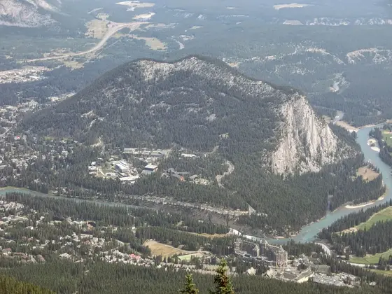 Tunnel Mountain above the Banff Centre, close to the campground.